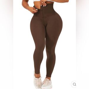 CORSET WAIST BUTTERY SOFT BODY SHAPER LEGGINGS